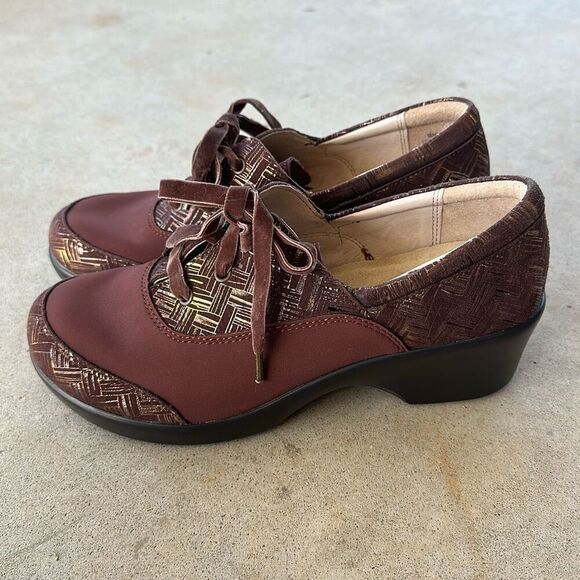 Alegria Maditerlockin Choco Leather Shoes Women’s Size 39 - Picture 2 of 11